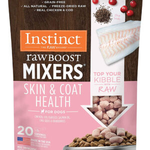 Natures Variety Raw Boost Mx Dog Skin Coat Health 5.5oz. Instinct Freeze Dried