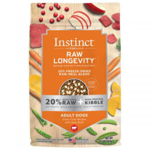 Natures Variety Raw Longevity 20% Freeze Dried Raw Mealblend Dog 3.8Lb Beef Adult