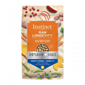 Natures Variety Raw Longevity 20% Freeze Dried Raw Mealblend Dog 3.8Lb Chicken Adult 7+