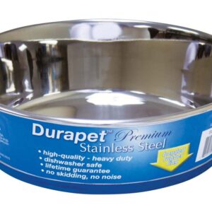 OurPets Premium Stainless Steel Dog Bowl Silver 4 Quarts