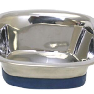 OurPets Premium Stainless Steel Square Dog Bowl Silver Small