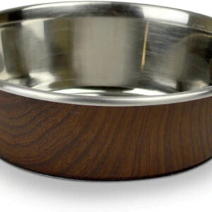 OurPets Durapet Wood Grain Bowl Dark Brown, 1ea/4 Cups