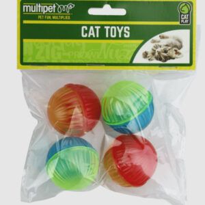 Multipet *Lattice Ball 4pk.(Assorted) 1.5 inchea.