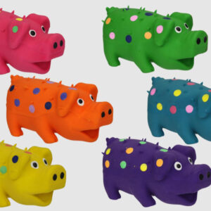Multipet Pigs That Oink Dog Toy Assorted Mini 4 in