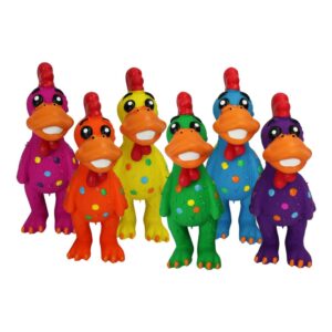 Multipet Globkens Chicken Dog Toy Assorted Mini 5.6 in