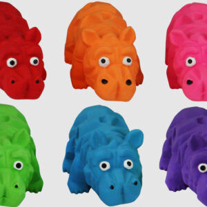 Multipet Mini Latex Origami Hippo (Asst. Colors) 4 inch