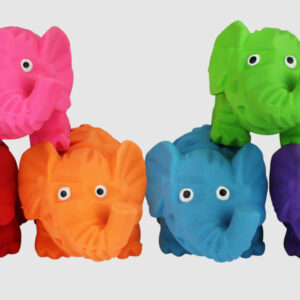 Multipet Mini Latex Origami Elephant (Asst. Colors) 4 inch