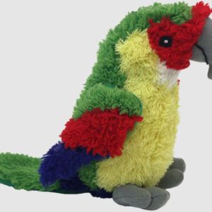 Multipet Look Whos Talking Dog Toy Parrot Assorted 10 in