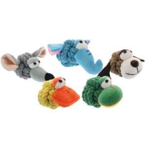Multipet Rope Head Animals Assortment 4 inch