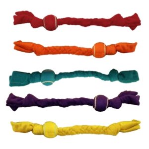 Multipet Throw In The Braided Towel W/Tennis Ball 12In