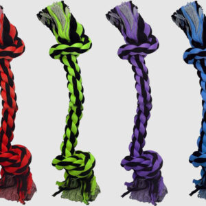 Multipet Nuts for Knots 2-Knot Rope Dog Toy 2 Knots Assorted 9 in