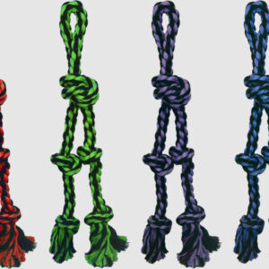 Multipet Nuts for Knots™ Rope Tug w/ 2 Danglers (Assorted) 20 inch