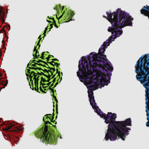 Multipet Nuts for Knots™ 2Knot Rope w/ Ball (Assorted) 13 inch