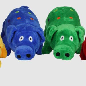 Multipet Globlets Plush Dog Toy Pig Assorted 9 in