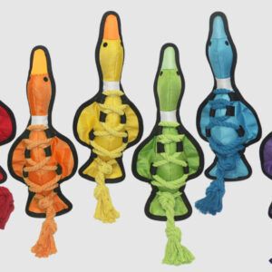 Multipet Cross Ropes Dog Toy Duck Assorted 11.5 in