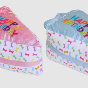 Multipet Birthday Cake Slice (Shiny Blue/Pink Assorted) 6 inch