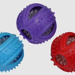 Multipet Doglucent TPR Outer Ring w/ Inner Ball (Assorted) 3 inch