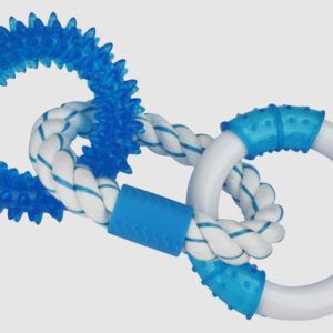Multipet Canine Clean™ Peppermint w/ 3 Rings (2 TPR/1 Rope) 11 inch