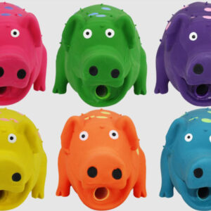 Multipet Pigs That Oink Dog Toy Assorted 9 in