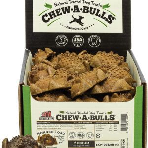 Redbarn Pet Products Chew-A-Bulls Toad Dog Treat Large, 6 Pack
