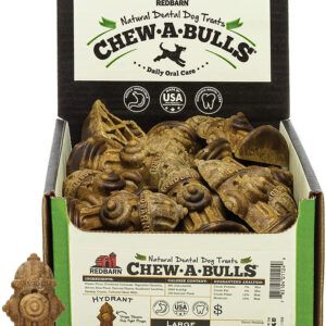 Redbarn Pet Products Chew-A-Bulls Hydrant Dog Treat Medium, 12 Pack