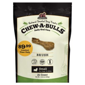 Redbarn Pet Products ChewABulls Brush Promo Bag 1ea/SM, 24 pk
