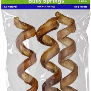 Redbarn Pet Products Bully Springs Dog Treat 3 Pack 6 in