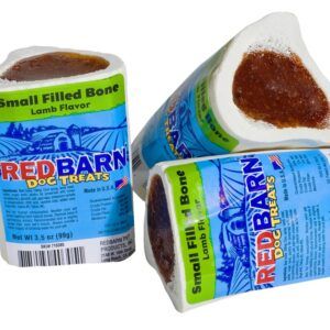 Redbarn Pet Products Filled Bone Lamb Dog Treat 3.5 oz Small