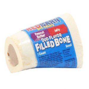 Redbarn Pet Products Duo Filled Bone Peanut Butter & Jelly Dog Treat 3.5 oz Small