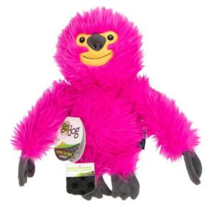Godog Fuzzy Sloth Durable Plush Dog Toy Large
