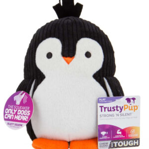 TrustyPup Penquin with Silent Squeaker Dog Toy Penguin