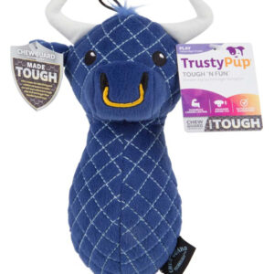 TrustyPup Bull with Silent Squeaker Dog Toy 1ea