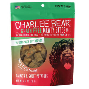 Charlee Bear Dog Meaty Bites Salmon & Sweet Potato 2.5Oz