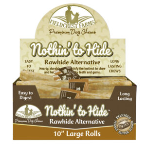 Fieldcrest Farms Nothin' to Hide Peanut Butter Roll Dog Treat 24 Pack, 10 Inches