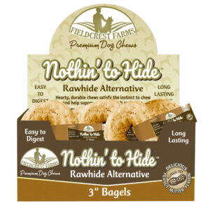 Fieldcrest Farms Nothin' to Hide Peanut Butter Bagels Dog Treat 24 Pack