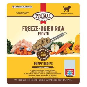 Primal Dog Freeze-Dried Pronto Puppy Chicken Salmon 25oz.