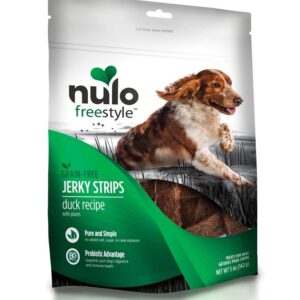 Nulo Jerky Strip Duck with Plum Dog Treat 5 oz
