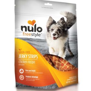 Nulo Jerky Strip Chicken with Apple Dog Treat 5 oz
