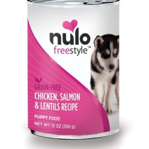 Nulo Grain Free Chicken Salmon Lentil Canned Puppy Food 13 oz 12 Pack