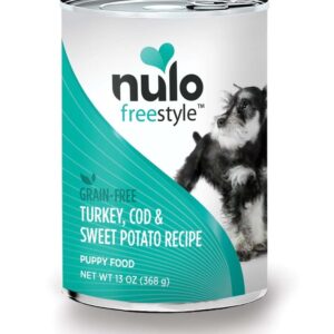Nulo Grain Free Turkey Cod Sweet Potato Canned Puppy Food 13 oz 12 Pack