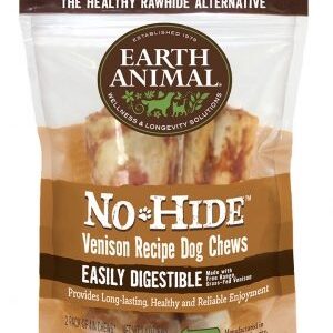 Earth Animal No Hide Venison Chews Dog Treats, 4 Inch, 2 Pack