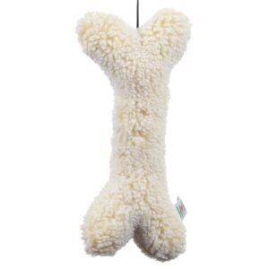 Hugglehounds Dog HuggleFleece 2' Bone with Invincible Squeaker