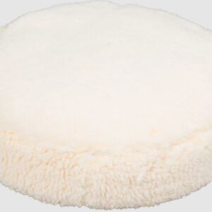 Hugglehounds Dog Fleece Pouf Bed, Natural - Small