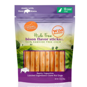 Canine Natural Hide Free 5inch  Bison Stick 10Ct