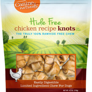 Canine Natural Hide Free Chicken Mini Knot 12Pk
