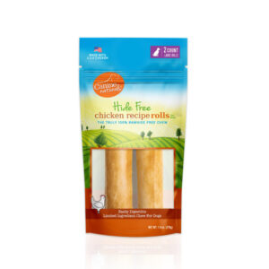 Canine Natural Hide Free 7inch  Chicken Large Roll 2Pk