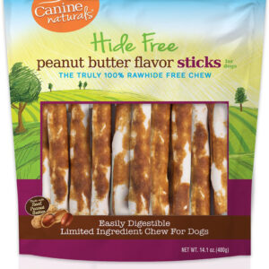 Canine Natural Hide Free 5inch Peanut Butter  Stick 40Pk