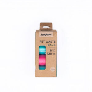 ZippyPaws Pick Up Bags Pink/Green Roll 1ea/120 ct