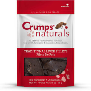 Crumps Naturals Traditional Liver Fillets 2.6 oz (100% Beef Liver)