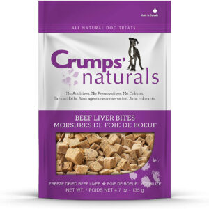 Crumps Naturals Beef Liver Bites 4.7 oz (135g) (100% Beef Liver)